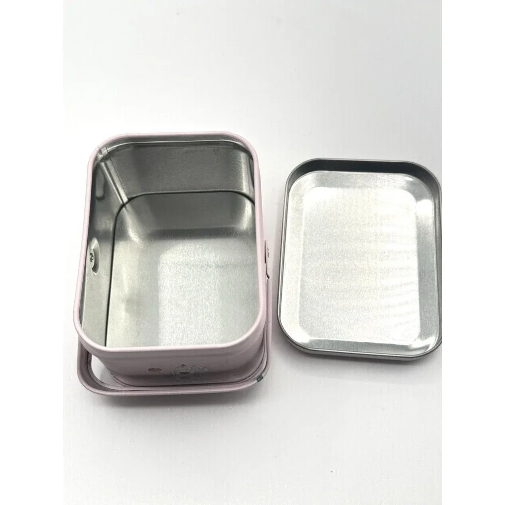 Retro Bunny Storage Tin Alice In Wonderland Case Floral‎ Mogoocloud